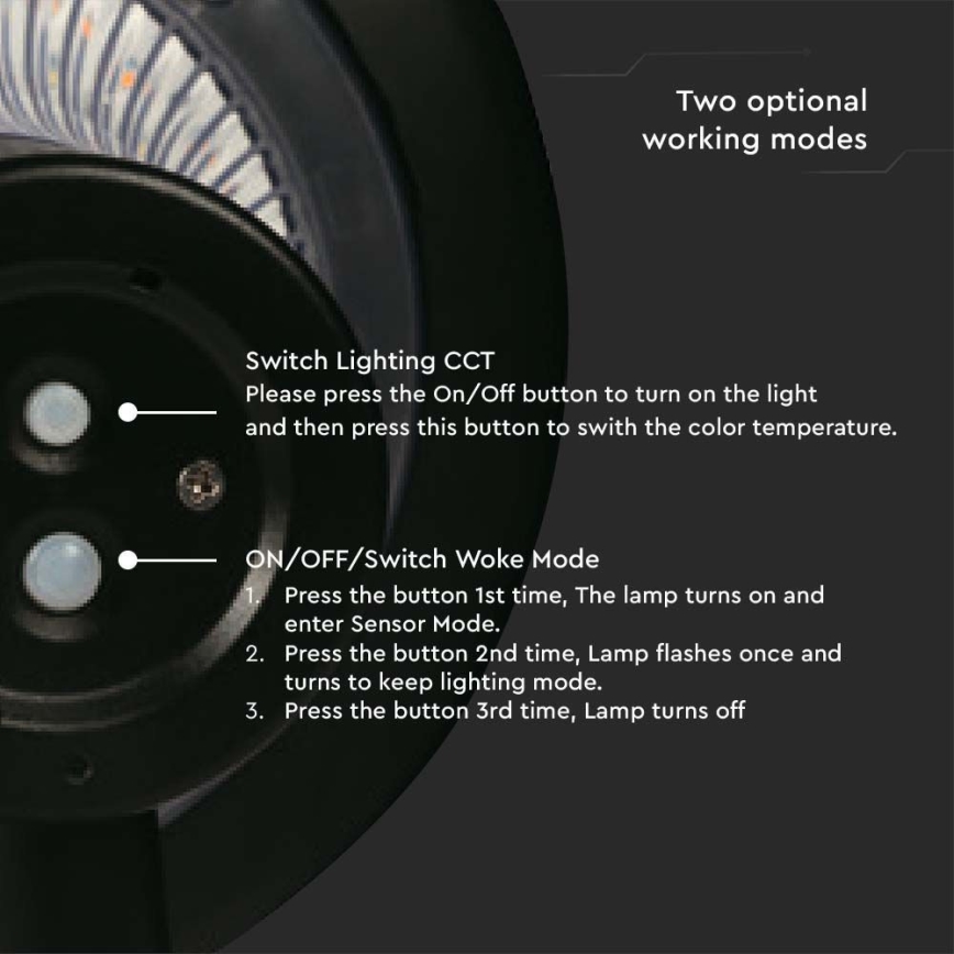 LED-Solarwandleuchte mit Sensor LED/15W/3,2V 4000K/6000K IP65 6000 mAh