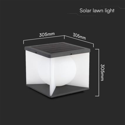 Dimmbare LED-Solar-Wandleuchte LED/8W/3,7V IP65 3000K 5200 mAh + Fernbedienung
