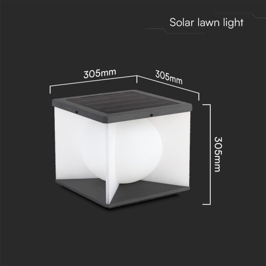 Dimmbare LED-Solar-Wandleuchte LED/8W/3,7V IP65 3000K 5200 mAh + Fernbedienung