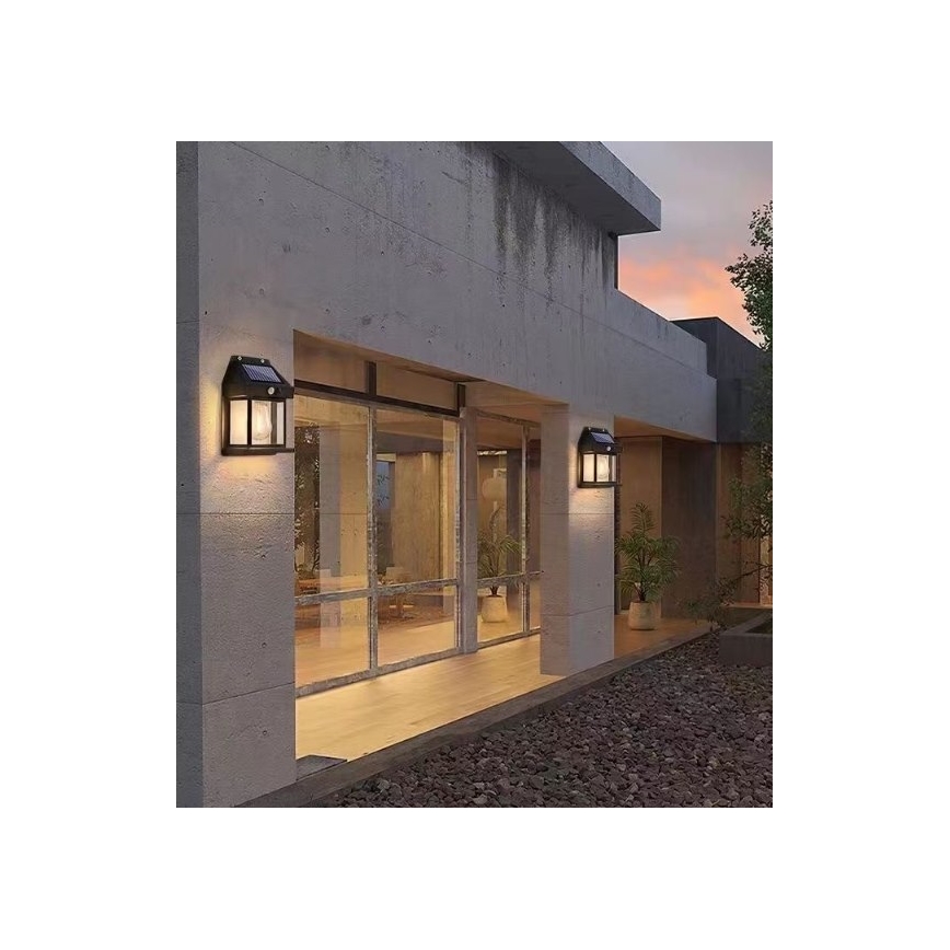 LED-Solarwandleuchte mit Sensor LANTER LED/1W/3,7V 1200 mAh IP44 schwarz
