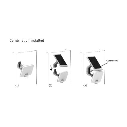 LED-Solarwandleuchte mit Sensor LED/12W/3,7V 4000 mAh IP54