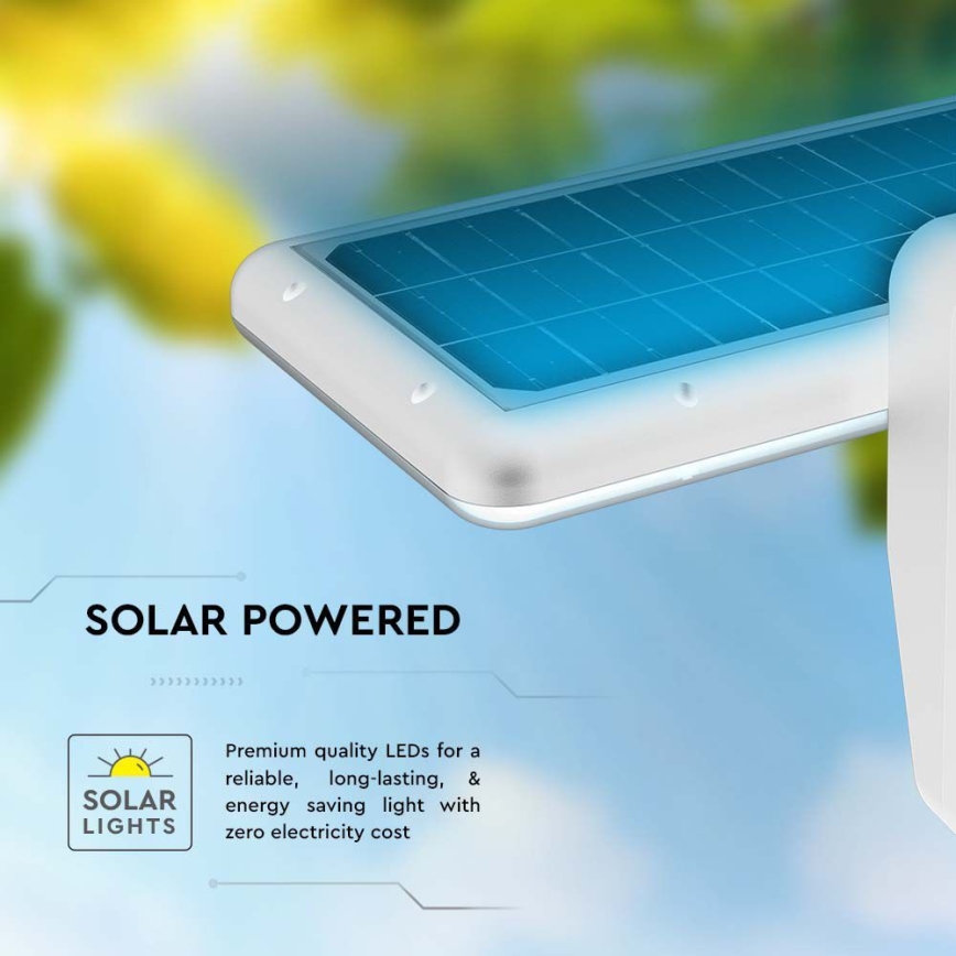 LED-Solarwandleuchte mit Sensor LED/15W/3,2V 4000K/6000K IP65 6000 mAh weiß