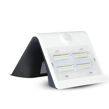 LED-Solarwandleuchte mit Sensor LED/3W/3,7V 3000/4000K IP65 2000 mAh weiß
