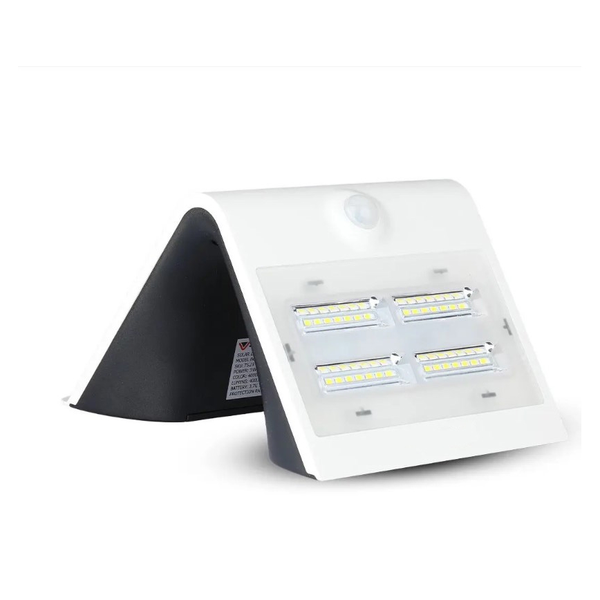 LED-Solarwandleuchte mit Sensor LED/3W/3,7V 3000/4000K IP65 2000 mAh weiß