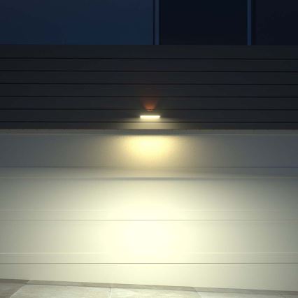 LED-Solarwandleuchte mit Sensor LED/3W/3,7V 3000K/4000K IP65 1200 mAh schwarz