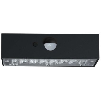 LED-Solarwandleuchte mit Sensor LED/3W/3,7V 3000K/4000K IP65 1200 mAh schwarz