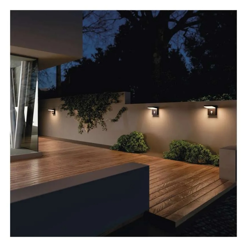 LED-Solarwandleuchte mit Sensor LED/4,4W/3,7V 2200 mAh IP44