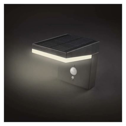 LED-Solarwandleuchte mit Sensor LED/4,4W/3,7V 2200 mAh IP44