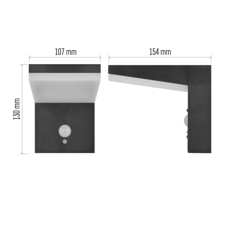 LED-Solarwandleuchte mit Sensor LED/4,4W/3,7V 2200 mAh IP44