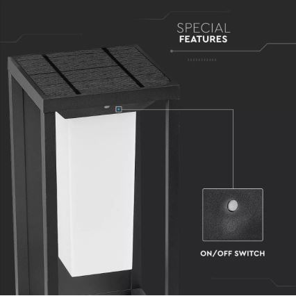 LED-Solarwandleuchte mit Sensor SAMSUNG CHIP LED/2W/3,7V IP65 2600 mAh