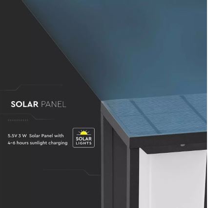 LED-Solarwandleuchte mit Sensor SAMSUNG CHIP LED/2W/3,7V IP65 2600 mAh