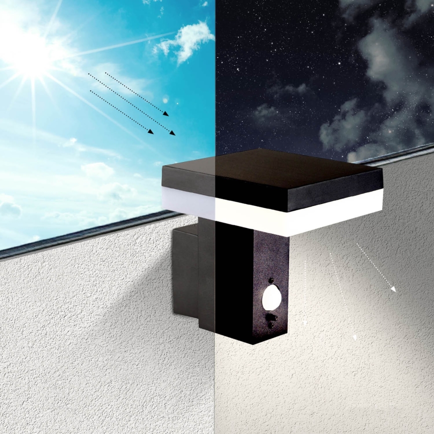 LED-Solarwandleuchte mit Sensor SOLARIS2 LED/5,5W/3,7V 4000K IP44 2600 mAh