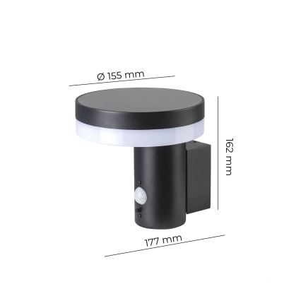 LED-Solarwandleuchte mit Sensor SOLARIS3 LED/5,5W/3,7V 4000K IP44 2600 mAh