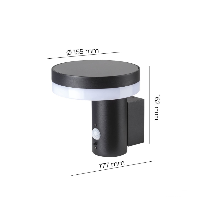 LED-Solarwandleuchte mit Sensor SOLARIS3 LED/5,5W/3,7V 4000K IP44 2600 mAh