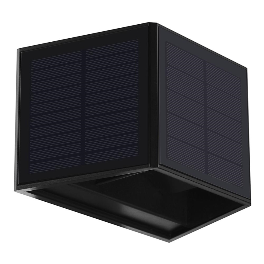 LED-Solarwandleuchte WINGS LED/2W/1300 mAh 3,7V 3000K IP54 schwarz