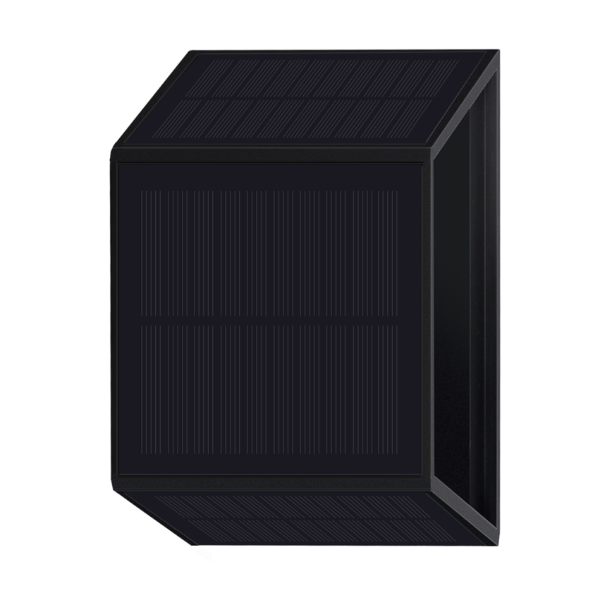 LED-Solarwandleuchte WINGS LED/2W/1300 mAh 3,7V 3000K IP54 schwarz