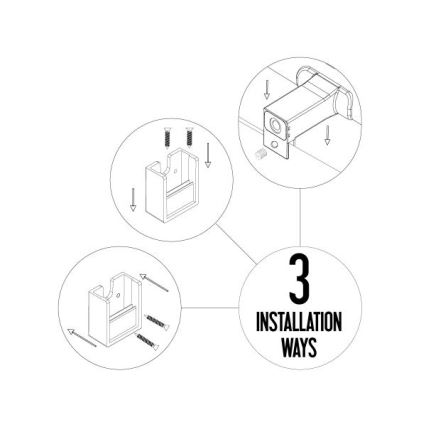 LED-Spiegelleuchte für Badezimmer LED/10W/230V 45 cm IP44 schwarz