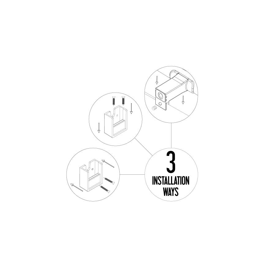 LED-Spiegelleuchte für Badezimmer LED/10W/230V 45 cm IP44 schwarz