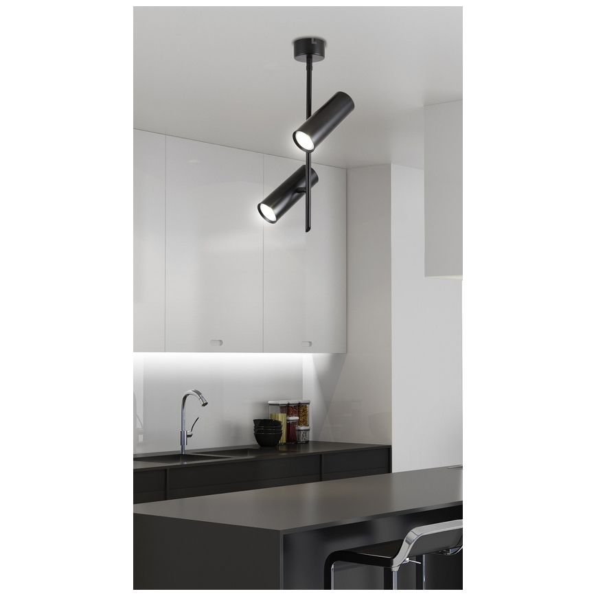 LED Spotlight TUBA 2xLED/10W/230V schwarz