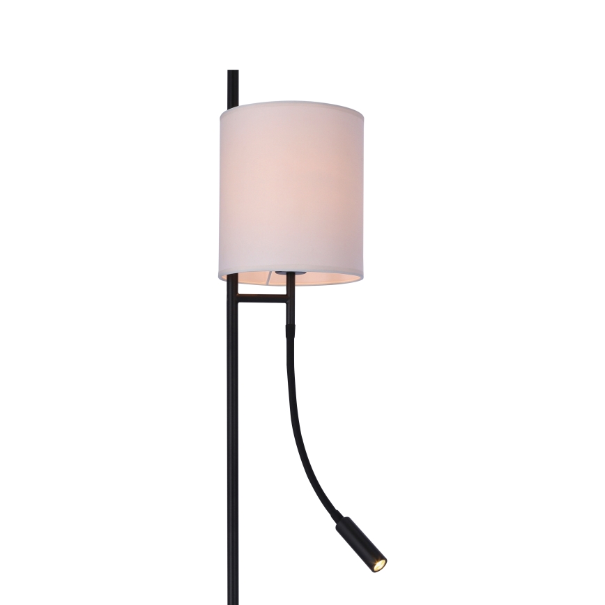 LED-Stehlampe TOKYO 1xE27/40W/230V + LED/3W schwarz/weiß
