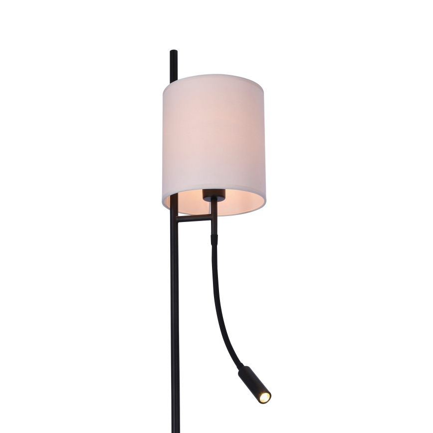 LED-Stehlampe TOKYO 1xE27/40W/230V + LED/3W schwarz/weiß