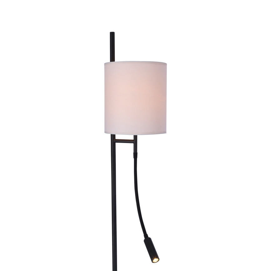 LED-Stehlampe TOKYO 1xE27/40W/230V + LED/3W schwarz/weiß