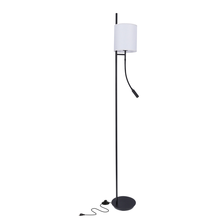 LED-Stehlampe TOKYO 1xE27/40W/230V + LED/3W schwarz/weiß