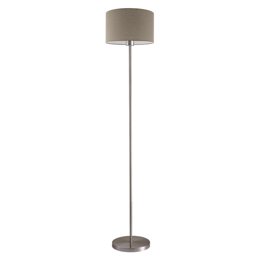 LED-Stehlampe TUNJA 1xE27/20W/230V Ø 30 cm mattchrom/taupe