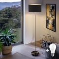 LED-Stehlampe TUNJA 1xE27/20W/230V Ø 38 cm schwarz