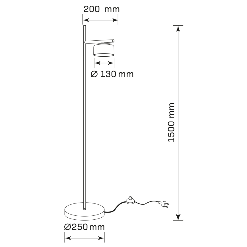 LED-Stehleuchte OFELIA 1xGX53/6W/230V schwarz/beige