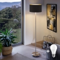 LED Stehleuchte TUNJA 1xE27/20W/230V Ø 38 cm mattchrom/schwarz