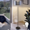 LED-Stehleuchte TUNJA 1xE27/20W/230V Ø 38 cm schwarz/grau