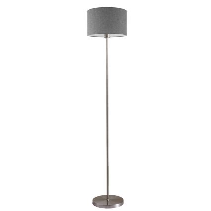 LED-Stehleuchte TUNJA 1×E27/20W/230V Ø 30 cm mattchrom/grau