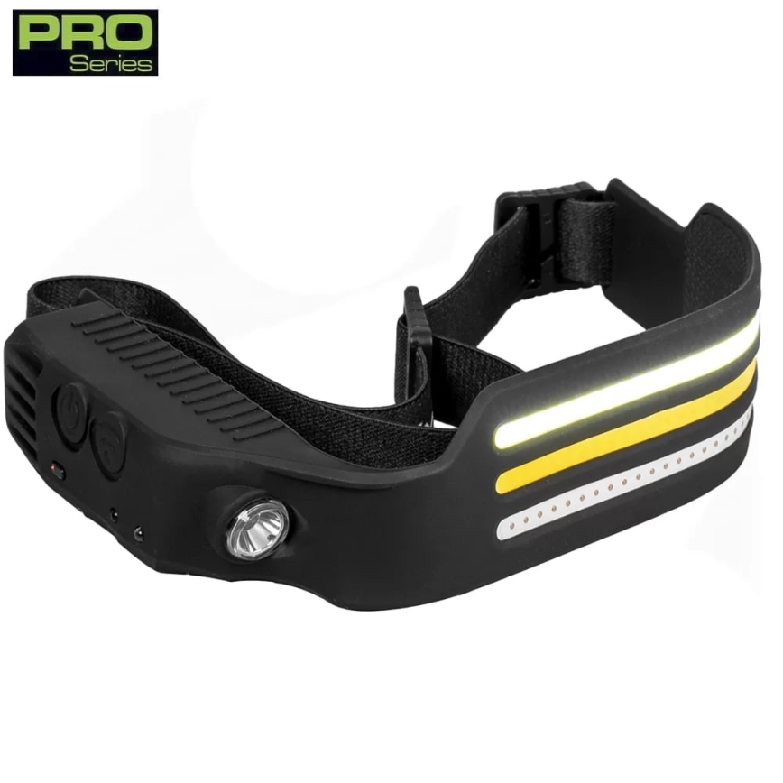 LED wiederaufladbare Stirnlampe mit Dimmfunktion, Sensor und rotem Licht 4xLED/5V IP44 300 lm 1200 mAh