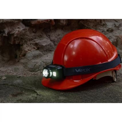 LED wiederaufladbare Stirnlampe mit Dimmfunktion, Sensor und rotem Licht LED/6W/5V/3xAAA IP44 500 lm 1200 mAh