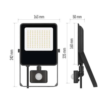 LED-Strahler mit Sensor VISIO LED/50W/230V 4000K IP65