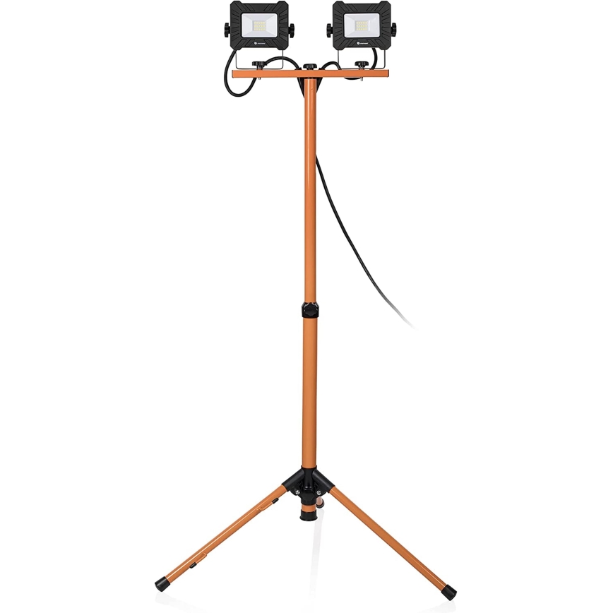 LED-Strahler mit Stativ 2xLED/10W/230V 4000K IP65 orange/schwarz