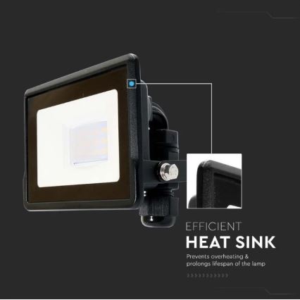 LED-Strahler mit Direktanschluss SAMSUNG CHIP LED/10W/230V IP65 6500K schwarz