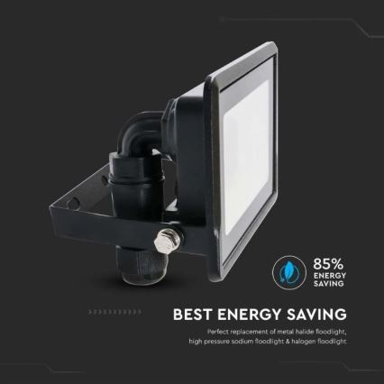 LED-Strahler mit Direktanschluss SAMSUNG CHIP LED/10W/230V IP65 6500K schwarz