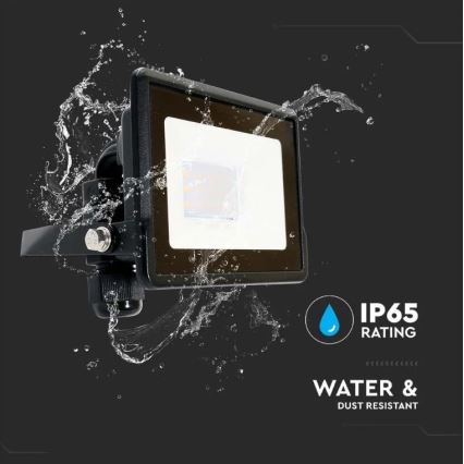 LED-Strahler mit Direktanschluss SAMSUNG CHIP LED/10W/230V IP65 6500K schwarz