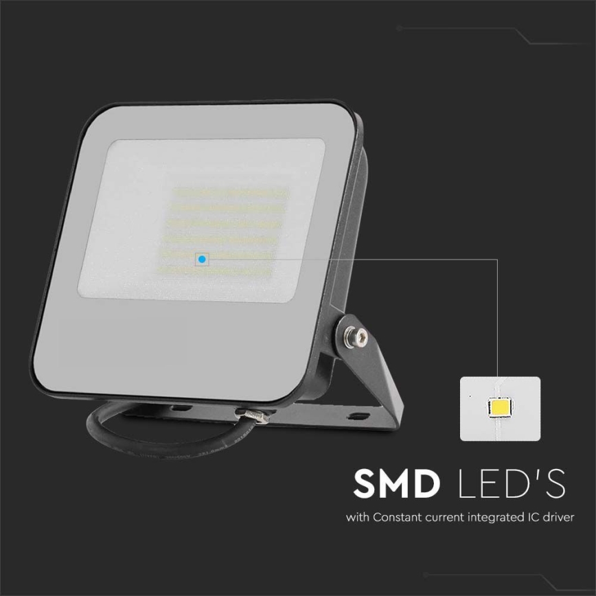 LED-Strahler SAMSUNG CHIP LED/50W/230V 6500K IP65 schwarz
