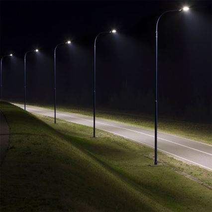 LED Straßenlaterne mit Dämmerungssensor SAMSUNG CHIP LED/100W/230V 4000K IP65 grau