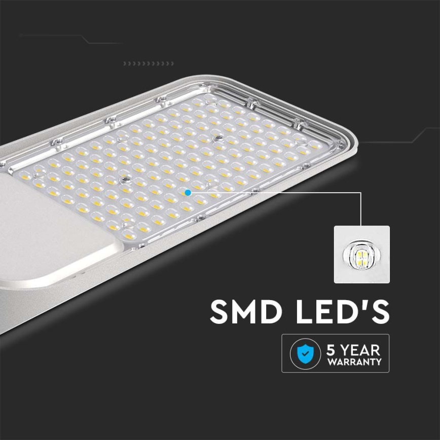 LED Straßenlampe SAMSUNG CHIP LED/100W/230V 6500K IP65 grau