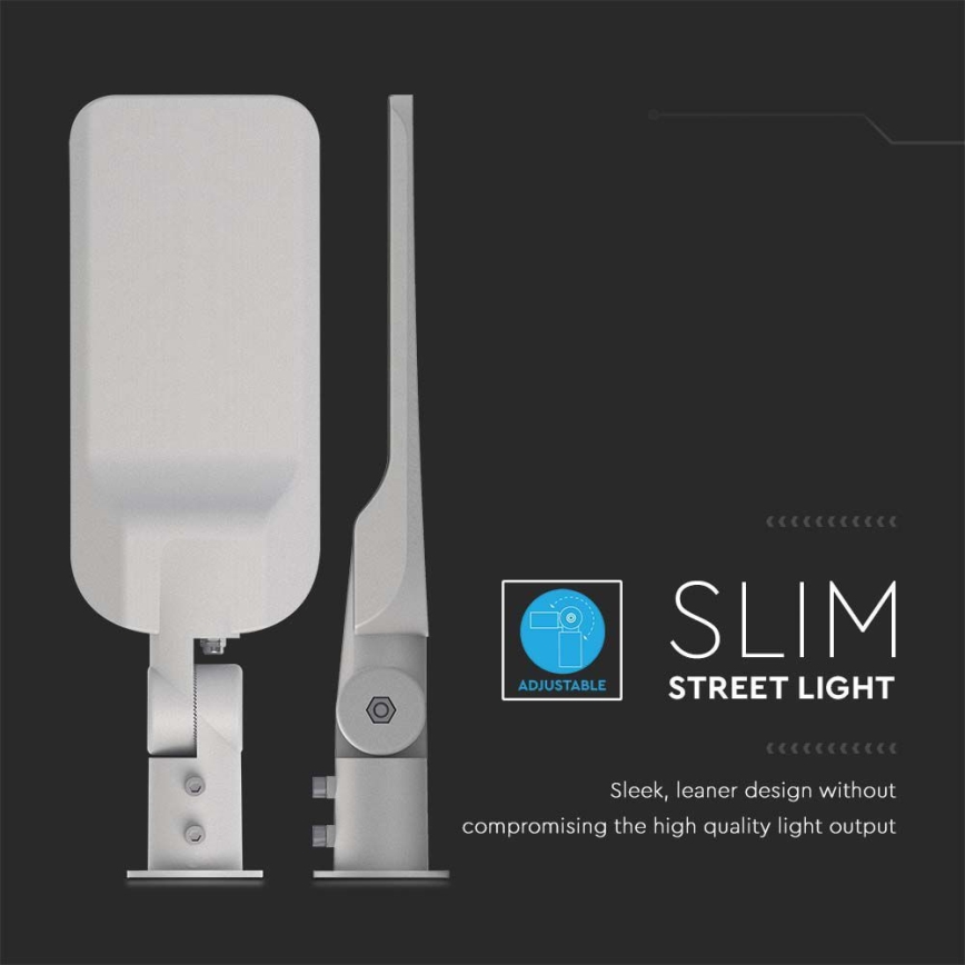 LED Straßenlampe SAMSUNG CHIP LED/100W/230V 6500K IP65 grau