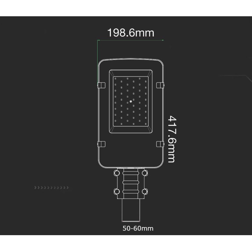 LED Straßenlampe SAMSUNG CHIP LED/30W/230V 4000K IP65