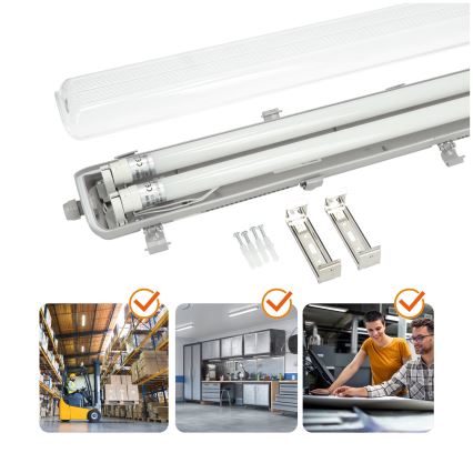 LED-Technische Leuchtstofflampe T8 2xG13/18W/230V 6500K IP65