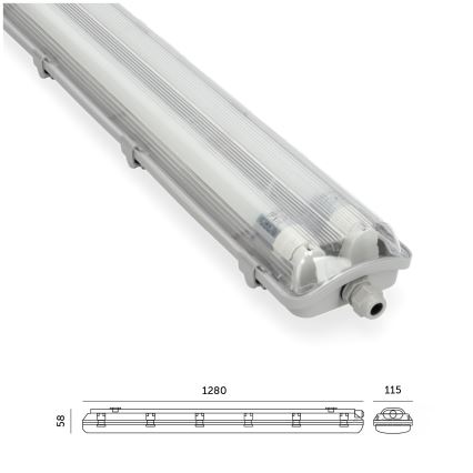 LED-Technische Leuchtstofflampe T8 2xG13/18W/230V 6500K IP65