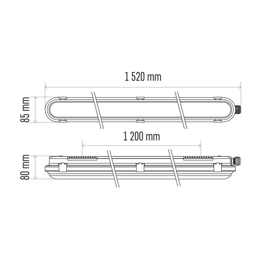 LED-Technikleuchte LED/53W/230V IP66 4000K