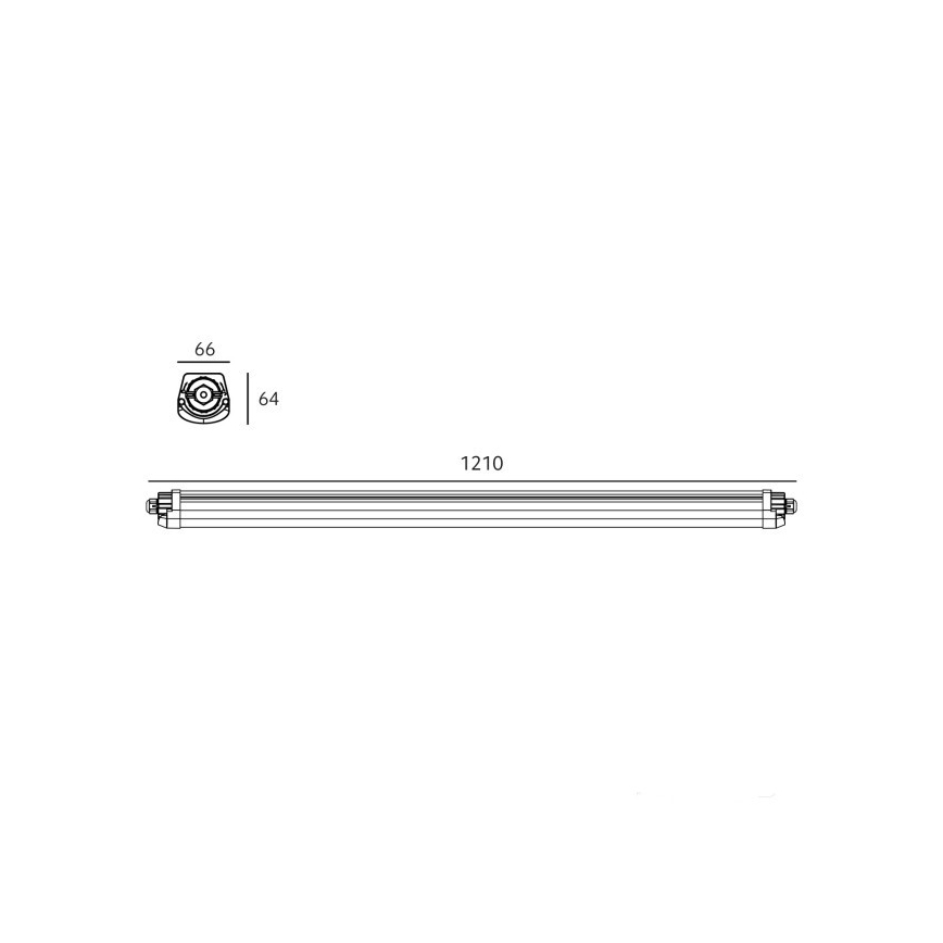 LED-technische Leuchtstoffleuchte LUMEXO LED/36W/230V 4000K IP65 121 cm