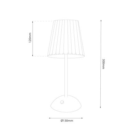 LED dimmbare Touch-Ladetischlampe ELBA LED/1,6W/800 mAh mattchrom/klar
